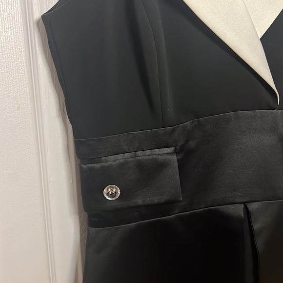 Black and white tuxedo style dress. Great fit. - Picture 3 of 7